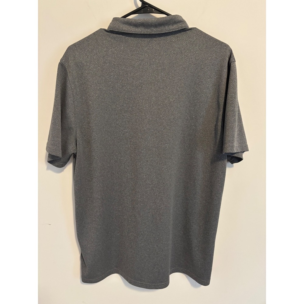 Hurley Mens Dri-Fit Polo Shirt Gray Short Sleeve Honeycomb Mesh large - Picture 3 of 9
